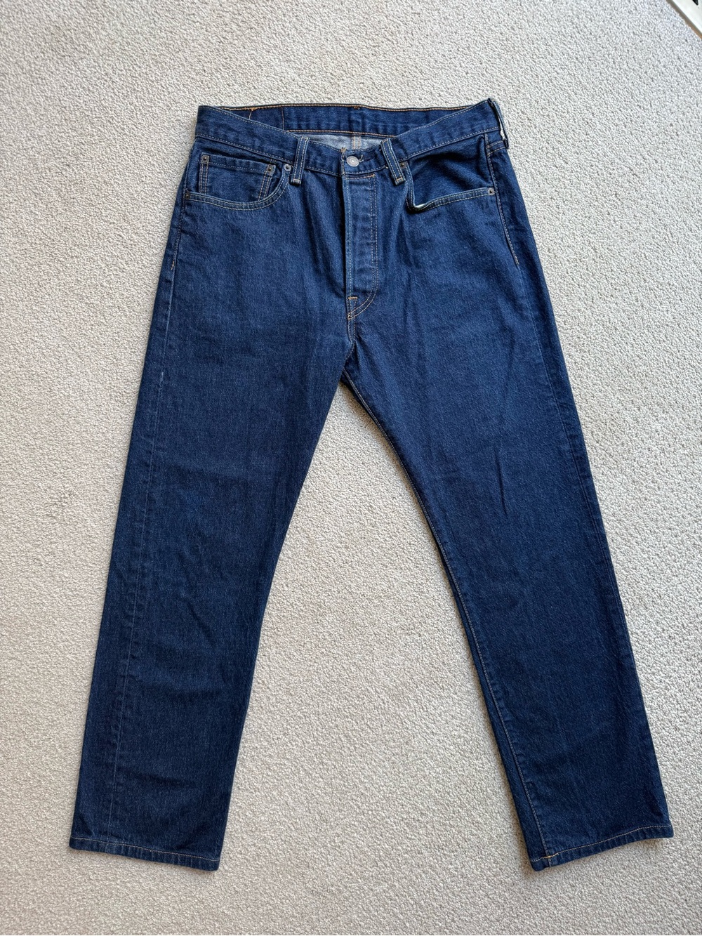 Levi’s 501 Original Fit Men’s Jeans Dark Wash Button Fly